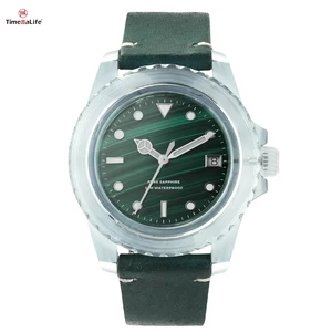 OEM ODM Custom TOP Luxury Automatic Mechanical Watch for Men High Quality Sapphire Watch Transparent Case