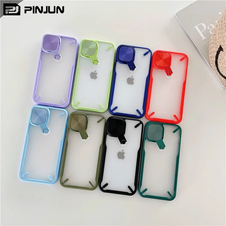 Transparent Colorful Frame with Mirror for OPPO Reno 4g