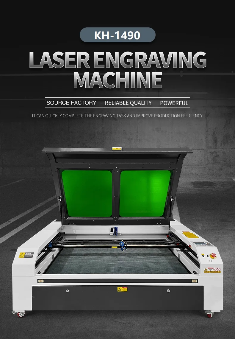 1490 CO2 Laser Engraving Machine for Wood Acrylic Leather Cutting ...