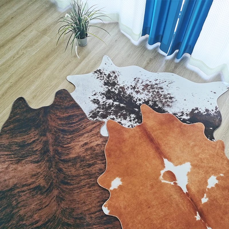 Faux Cowhide Rug Large Cow Print Area Rug For A Western Boho Decor Free
