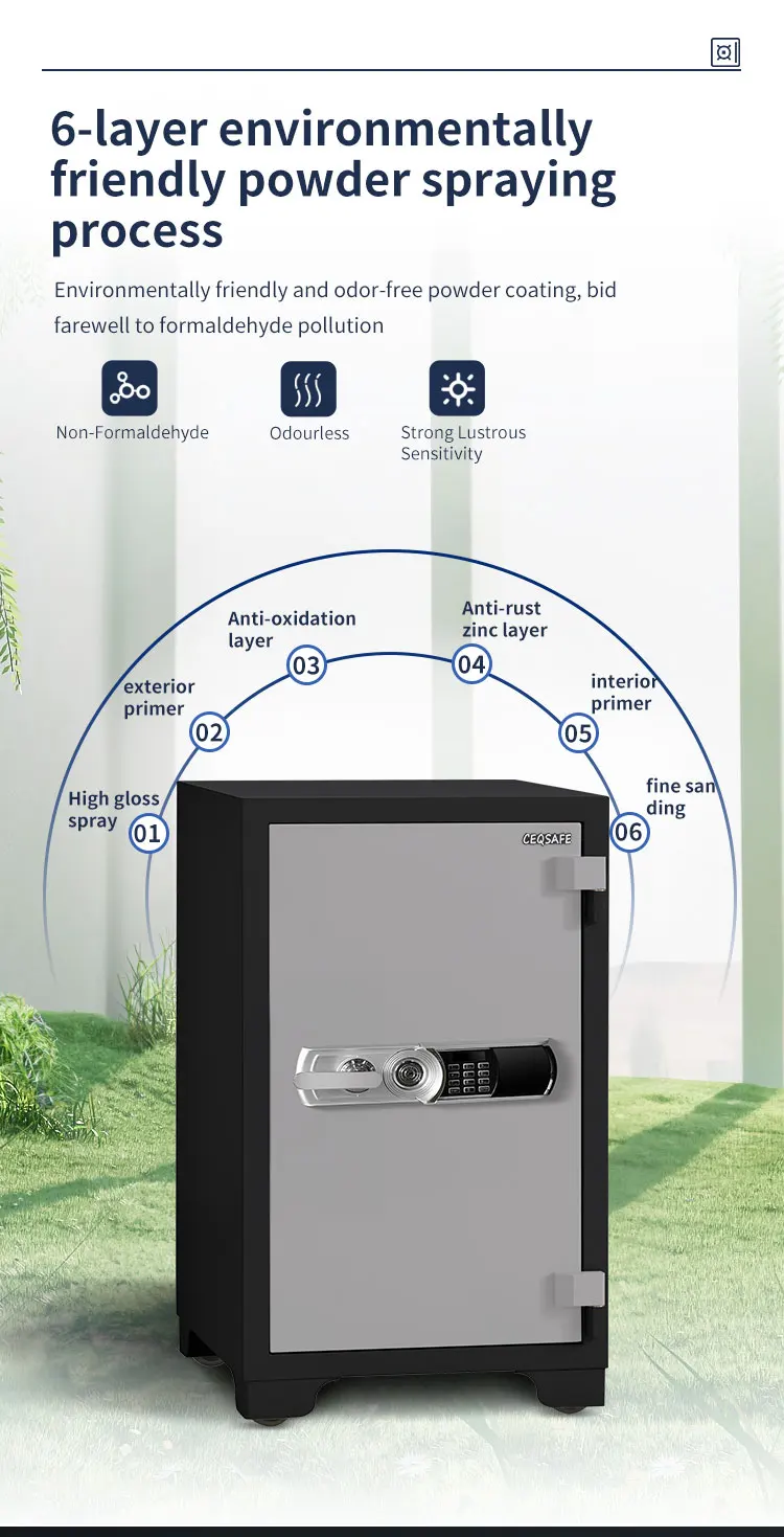 CEQSAFE Electronic Digital Large Fireproof Safes Fire Resistant Safes Box for Documents Office Use supplier