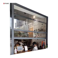 Top Hung Laminated Glass Soundproof Tempered Glass Sash Windows Vertical Sliding  Aluminum Double Hung windows aluminium