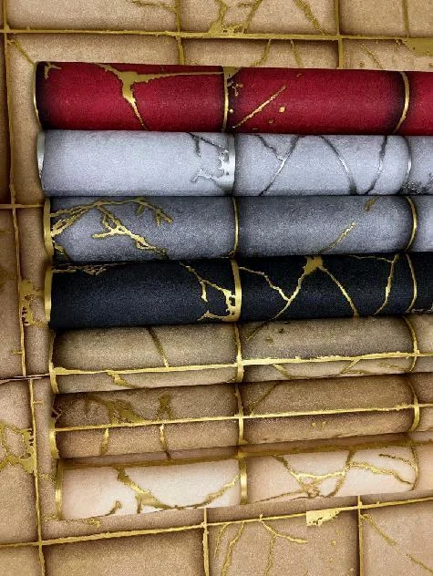 Metallic Wallpaper China Factory Supply 3d Wall Paper Rolls Interior