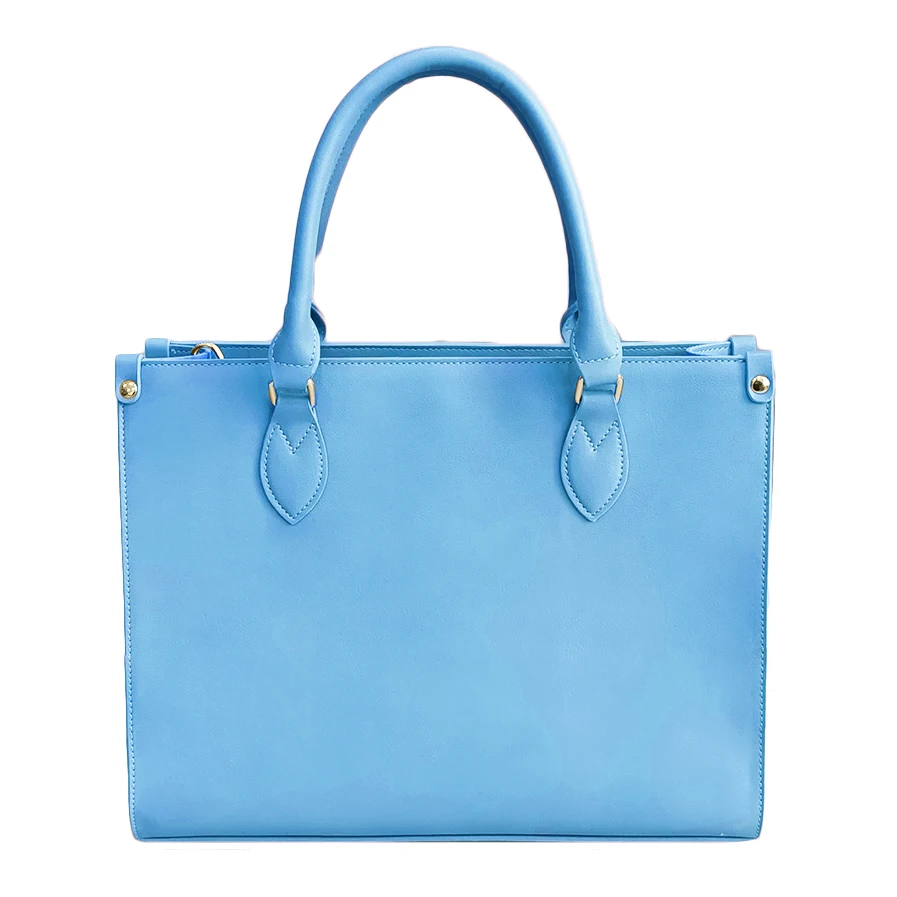 Custom Embossed Logo Medium Vegan Leather Bags Women Handbags Ladies Purses Custom Tote Bags
