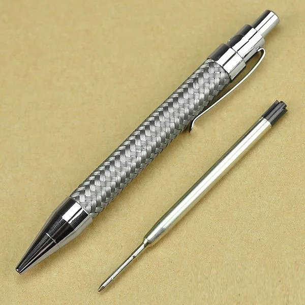 High Quality Stainless Steel Metal Silver Mesh Pen Custom Logo Steel ...