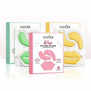 OEM SADOER Private Label Natural Plant Nourishing Beauty Products Aloe Vera Reduces Eye Circles Moisturizing Eye Mask Lip Mask