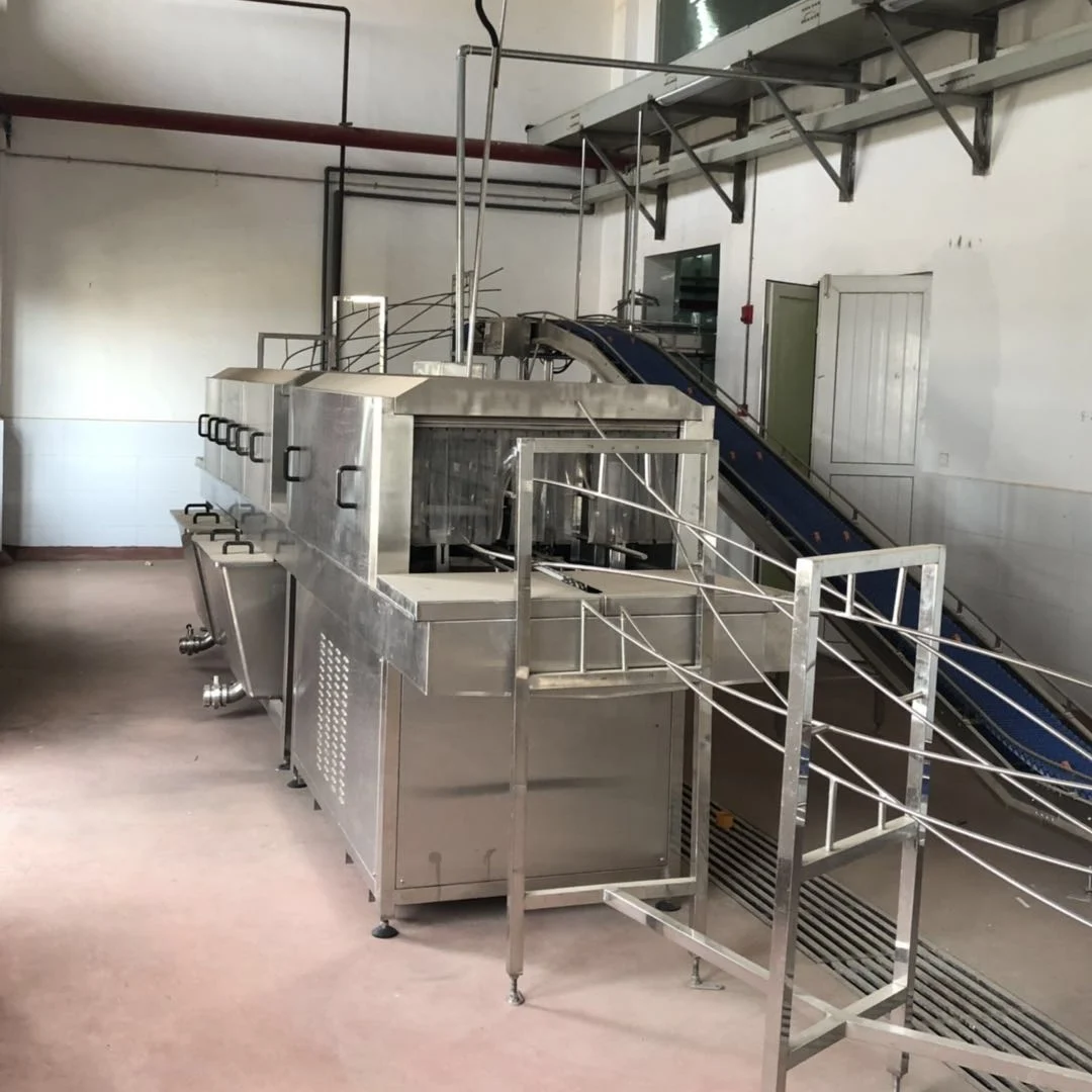 Professional shrink packaging equipment for chicken processing, meat packaging and food industry facilities