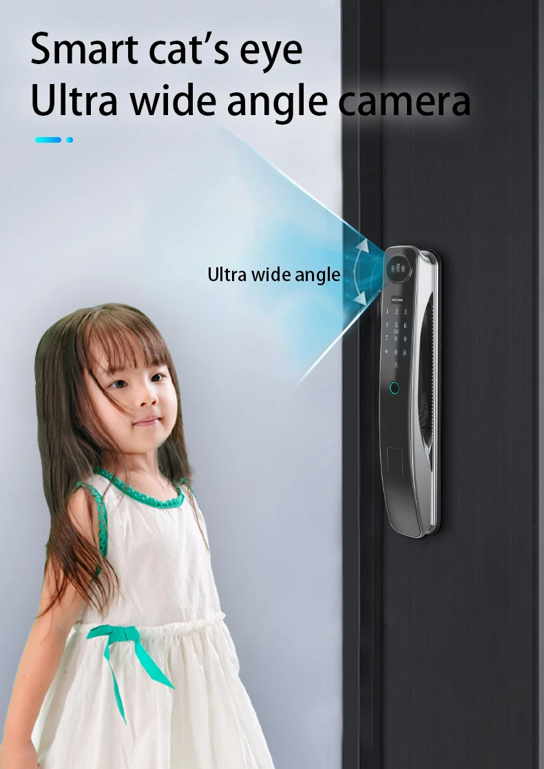 TYSH Tuya Smart Door Lock WiFi Zigbee Face APP Fingerprint Password IC Card Key with Camera Smart Door Lock