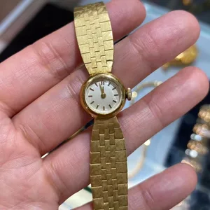 New Women's Watch Gold Luxury Vintage Style High End Quartz Watch for Women Retro Brass Small Dial with Japanese Movement