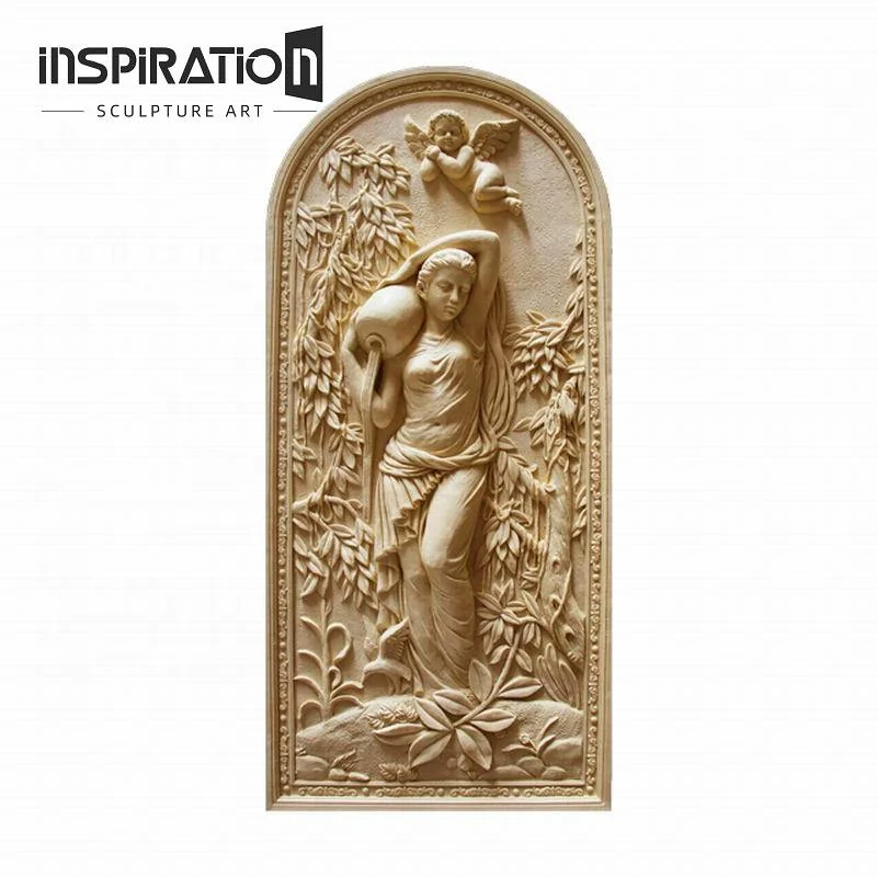 Artifical Sandstone Western Figure Statue Engraving Wall Art Relief Sculpture