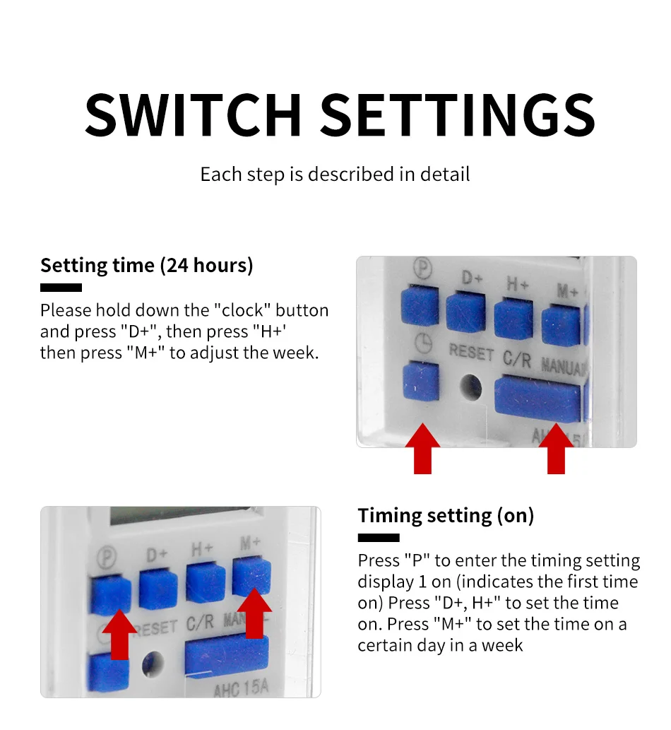 MOREDAY MDTS-30A Electronic Timer Weekly 24 Hour 220v 230v Digital Programmable Time Switch Suppliers Max 30A Timer DC