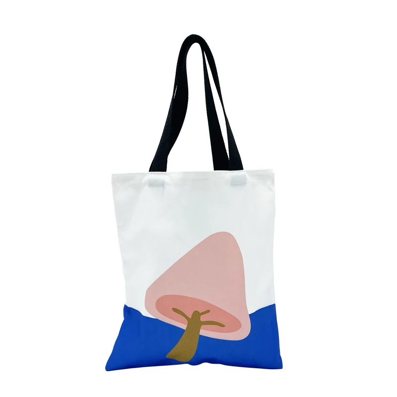 Hot Selling Heavy Duty Large Custom Printed logo Cotton Canvas Tote Shopping Handbag Shoulder Cotton Beach Shopping Tote Bag supplier