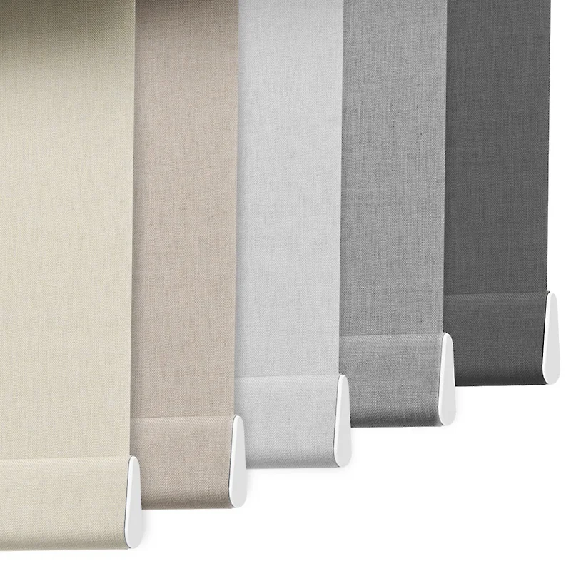 Sunscreen Remote Custom Automatic Wifi Solar Window Dual Shades Blackout Double Electric Motorized Roller Blinds Linen Blind