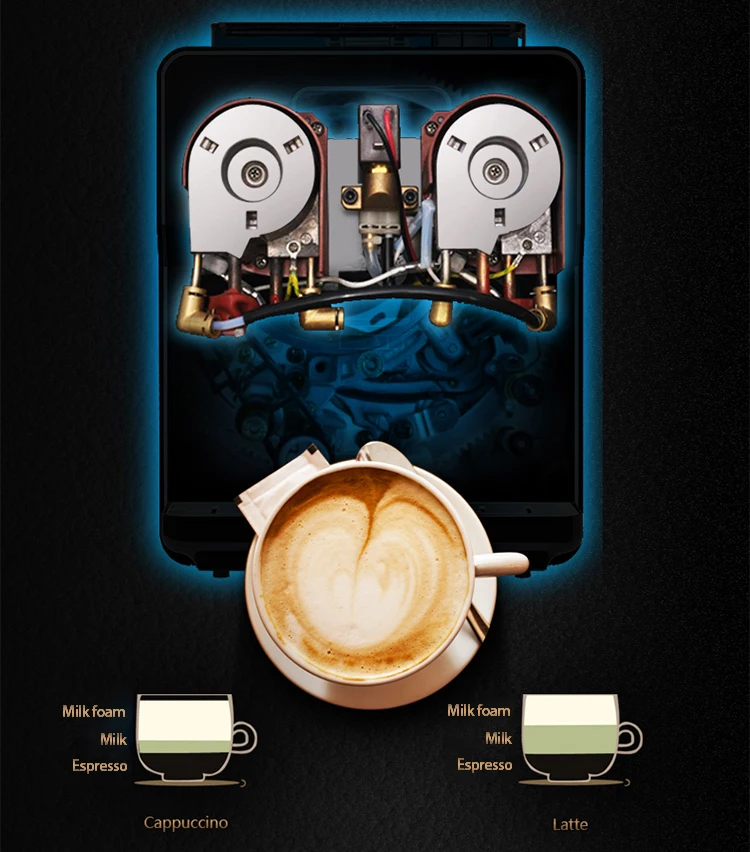 RTS A6PB SUPIN Automatic 19 bar Espresso Coffee Machine Commercial Freshly Ground Coffee Vending Machine Vending Machine