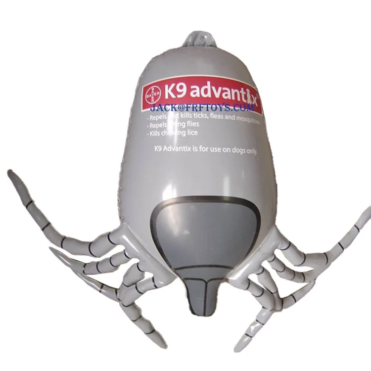 Store Display Custom Design PVC Inflatable Ticks for Promotion Tick Killed Medicine