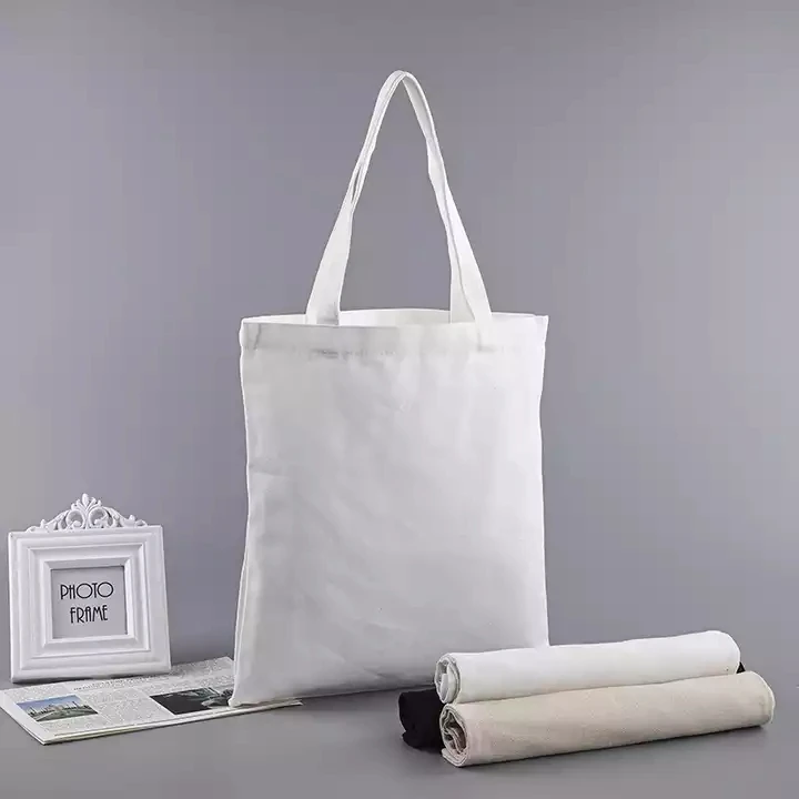 Custom Logo Printed Size Reusable Cotton Women Men Travel Shopper Tote Storage Shopping Bag Fabric Canvas Cloth Beach Handbags