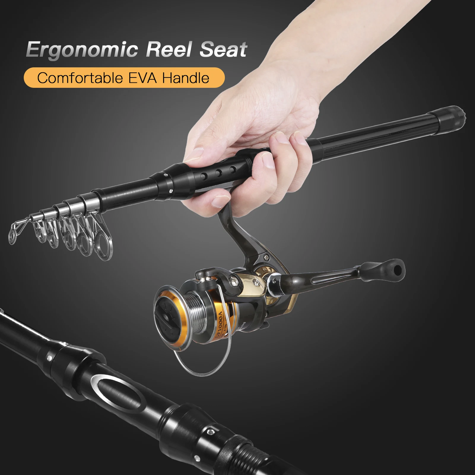 Ghosthorn 3600 Fishing Box Ghosthorn Telescoping Fishing Rod