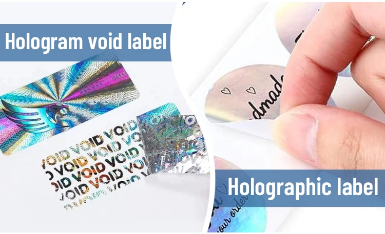Round Labels Custom Label Rainbow Sticker Clear Holographic ...