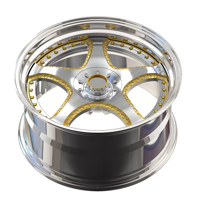 Two Pieces of Personalization Custom 18 19 20 21 22 23 24 Inch Car Wheels T6061 Aluminum Alloy Forged Wheels supplier