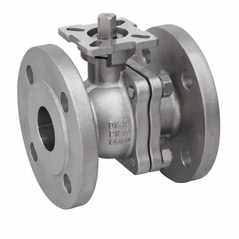 High Quality German Standard 304 316L Stainless Steel 2 Pc Flanged Ball Valve