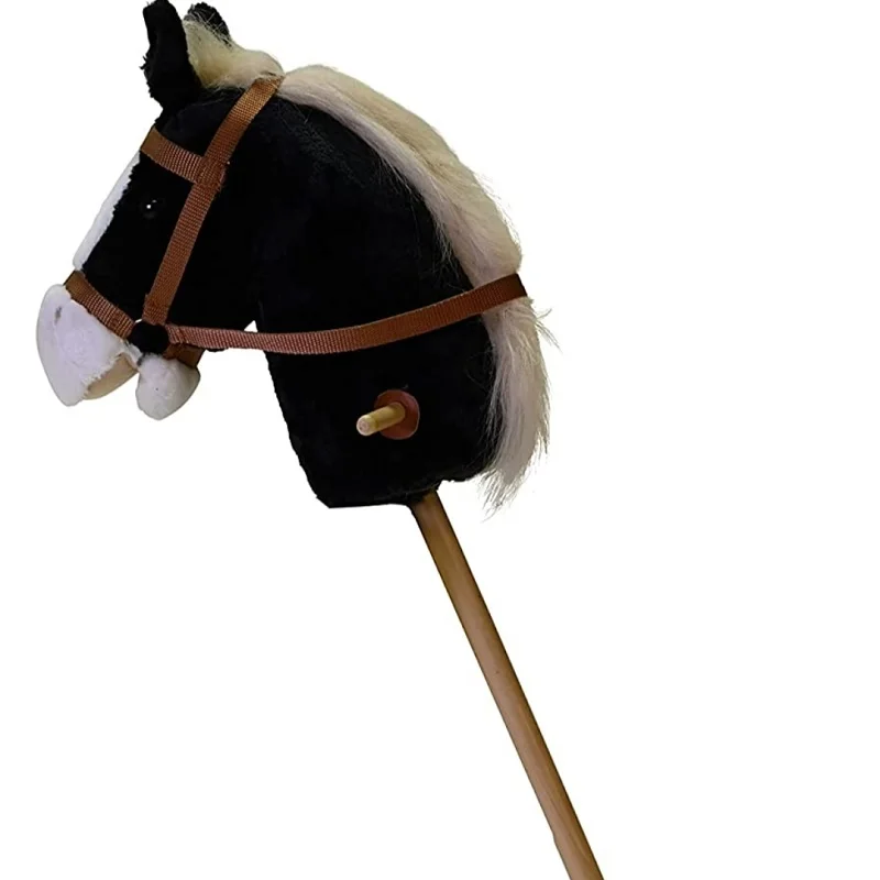 Customization Plush Black Hobby Horse On Stick New - Buy Stick Horse ...