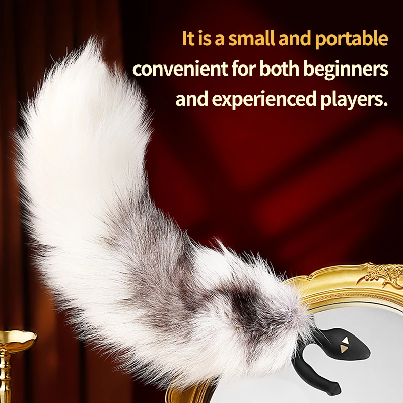 Sevanda Cosplay Anal Plug Women's Electric Shock Sex Toy with Long Fox Tail  Metal & Silicone Material