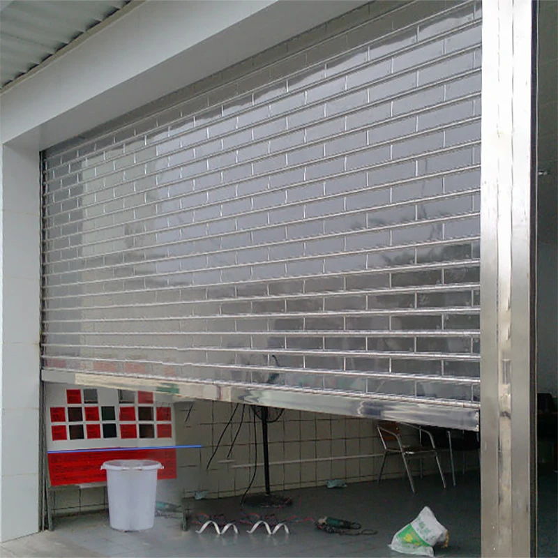 Transparent Polycarbonate Roller Shutter Commercial Roll up Transparent Doors for Restaurant Garage