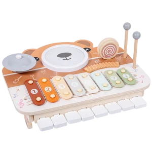Montessori Unisex Educational Music Children's Toys Little Bear Piano Beating Platform Percussion Instruments for Kids CE CPC