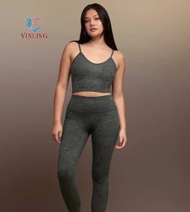 Women 2 Piece Sets Impact Sports Bra Crop Tops High Waist Leggings Yoga Sport Outdoor Workout Lounge Wear Yoga Sets