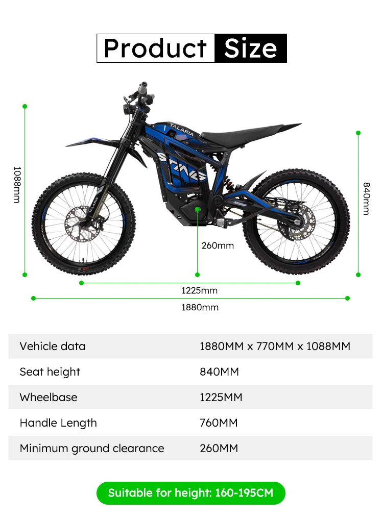 80km/h Talaria Sting R Mx4 Central Motor Dirt Ebike Mountain bicycle Electric Dirt Bike