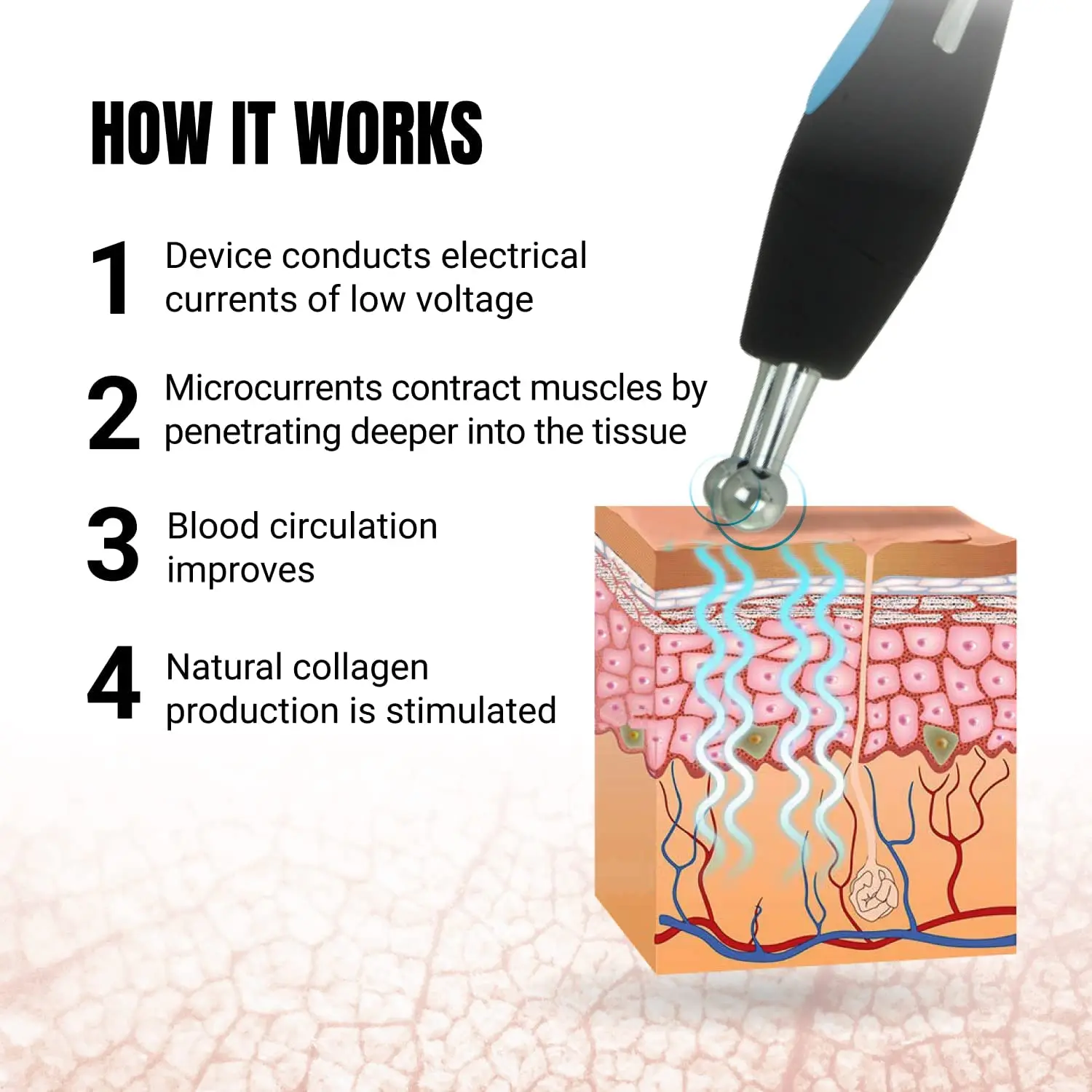 Microcurrent Face Sculpting Tool Unit Facial Toning Device Face Contouring Device