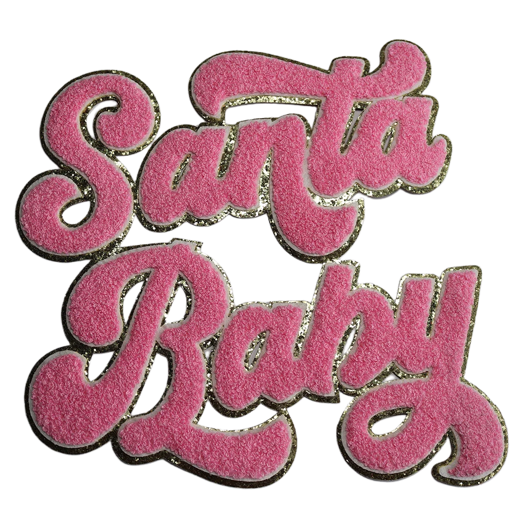 Wholesale Custom Large Red Pink Christmas Santa Baby Merry Bright