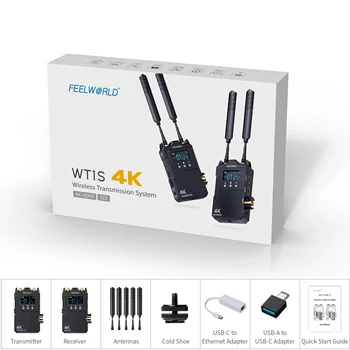 FEELWORLD WT1H 4K Wireless Video Transmission Kit With Charging Cable LOGO Customized Factory Direct product image