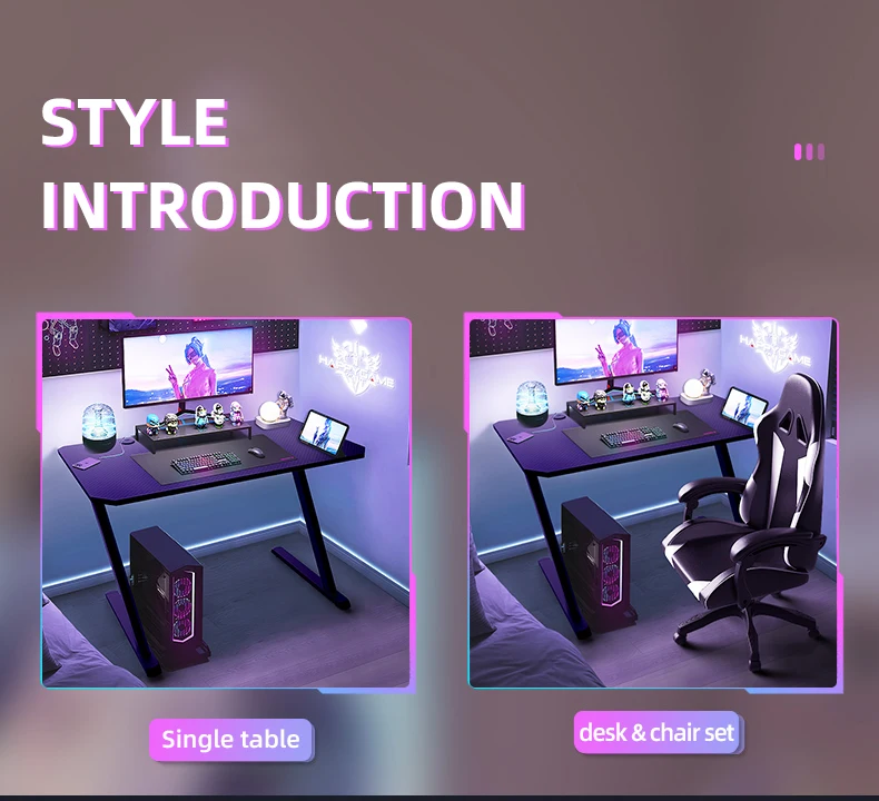 Factory Wholesale Gaming Chair And Table Set Computer Desk Gaming Table