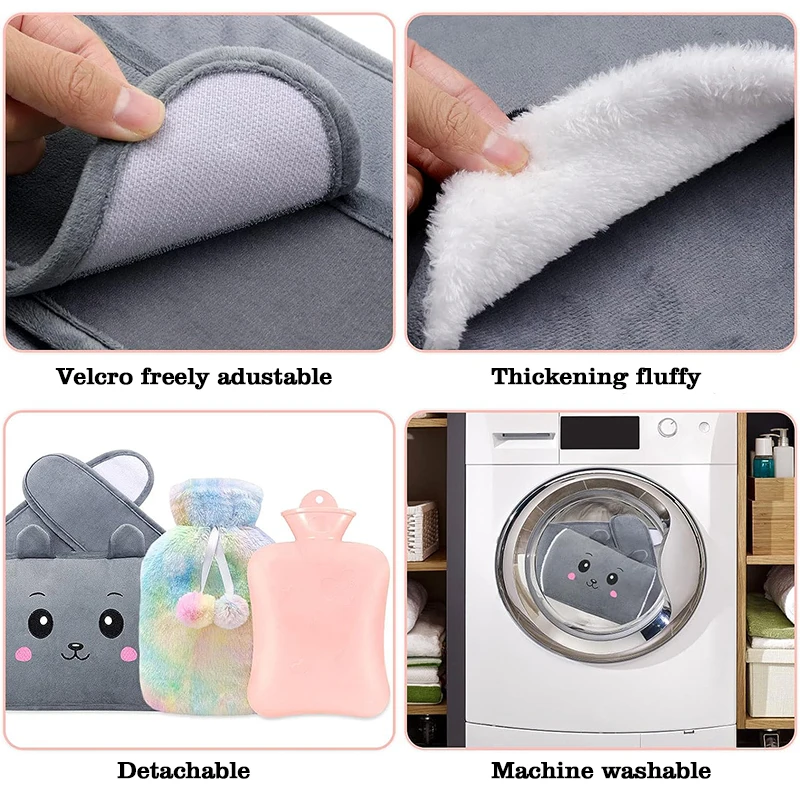hot sale thickened water injection pvc hot water bag belt wholesale wearable hot water bottle keep warm