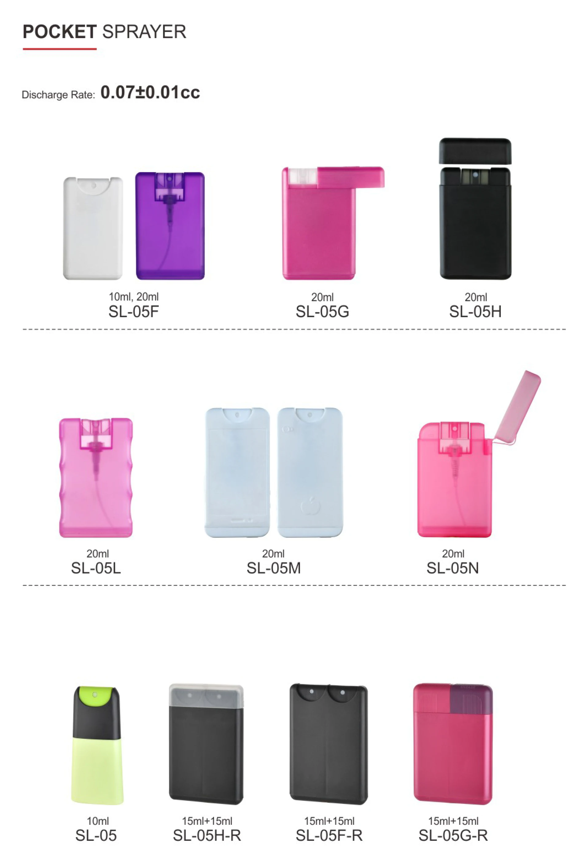 30ml Pocket Size Perfume Credit Card Shape Bottle with Dual Slide Lids