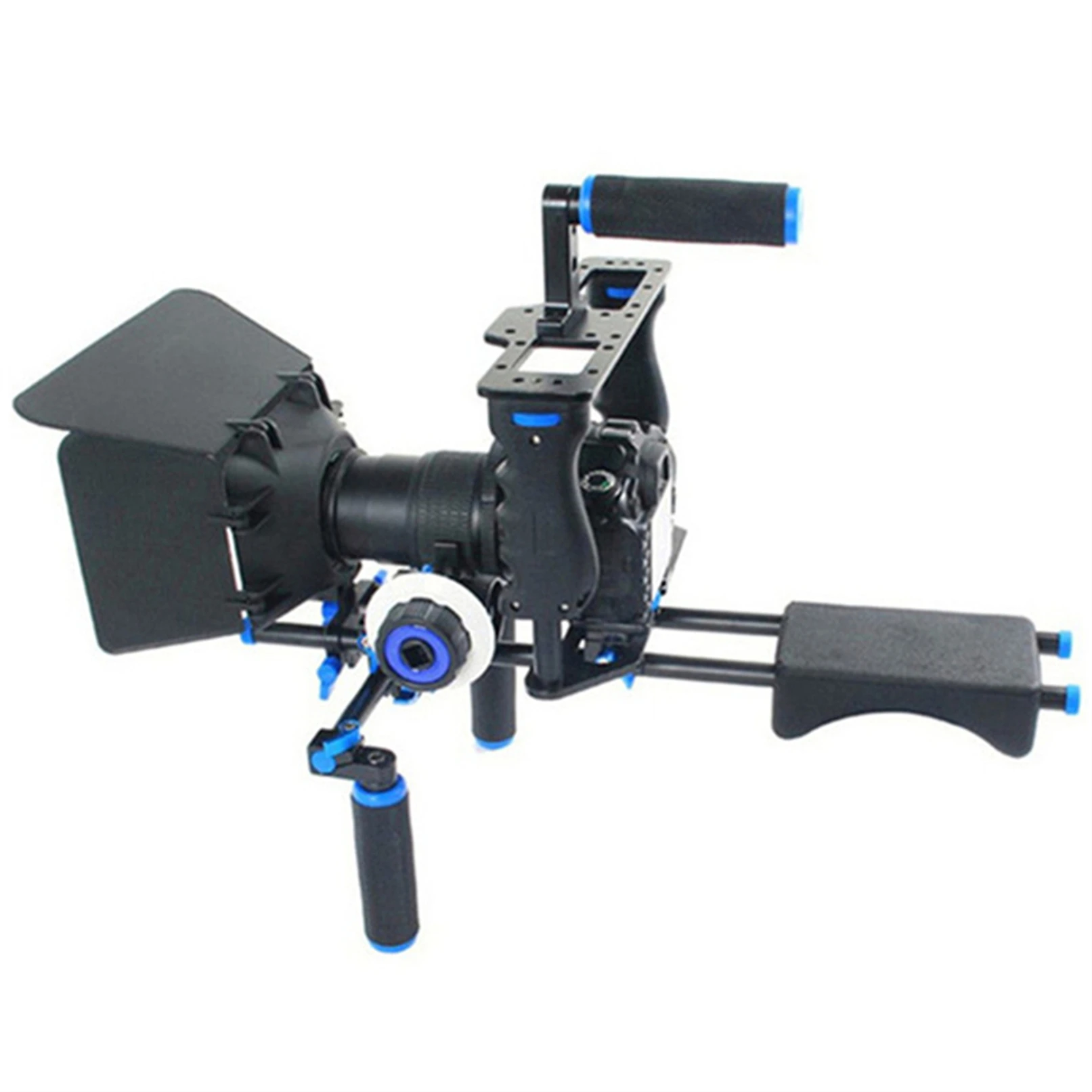Dual Grip DSLR Camera Rig Kit - Video Support Cage for Canon