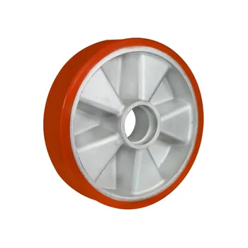 Red Color High Load Capacity 250*50mm Polyurethane on Aluminium Core Caster Wheel