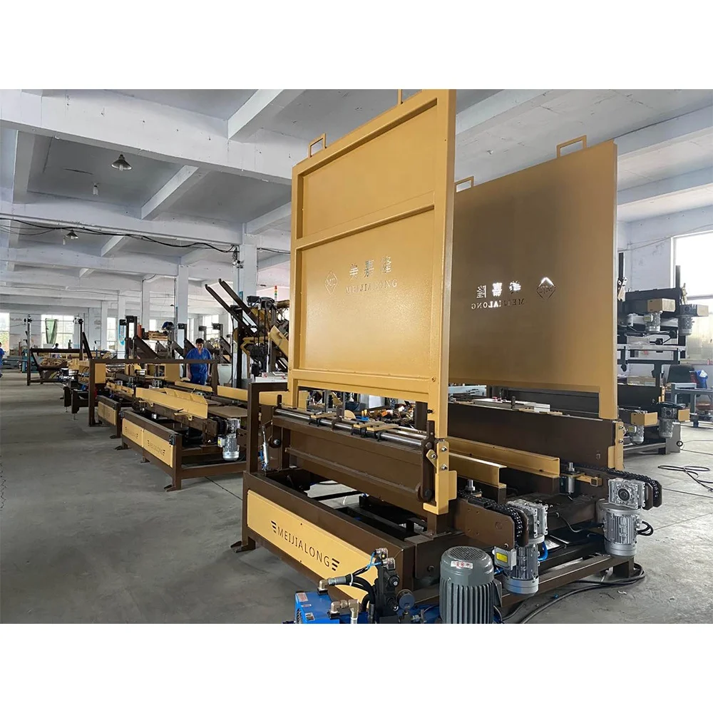 Full Automatic Stringer Nailing Stacking Wood Pallet  Making Machine