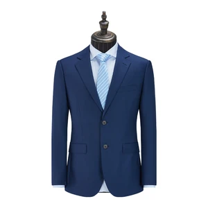 Men's Business Suit Two-Piece Set Single Breasted Buckle Flat Front V-neck Half Canvas Anti-Wrinkle 50% Wool 50% Polyester Fiber