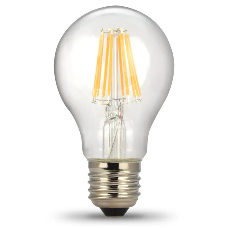 A19 4W 6W 8W 10W 110V 130V 220V 240V 400LM 600LM 800LM 1000LM E26 E27 LED Filament Bulb Light Lamp , FMT-A60