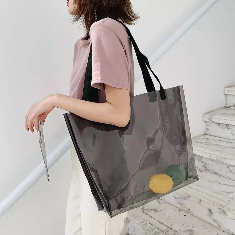 Transparent PVC Shopping Bag for Woman Free Sample Recycled Shoulder Tote  Bag with Logo Custom Print Logo Lady Tote Bag in Stock - China Shopping Bag  and Tote Bag price
