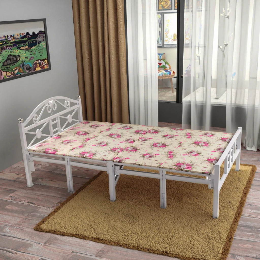 Factory Direct Metal Bed Frame Single Folding Extendable Iron Construction Modern Design for Home Hotel Use Storage Best Price