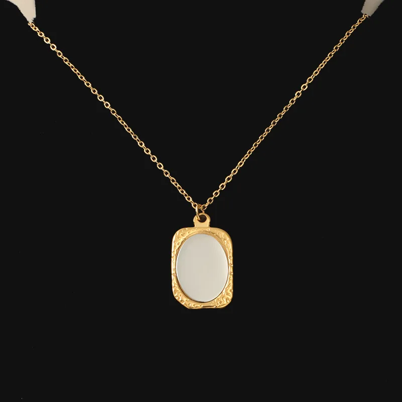 Mirror Pendant Necklace