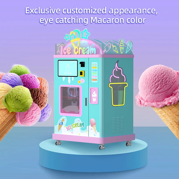 Factory Smart Vending Ice Cream Machine Fully Automatic Soft Ice Cream