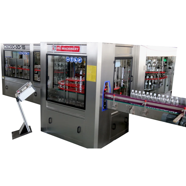 Zhangjiagang TIE Machinery Automatic Factory Price Bottle Carbonated Drinks Filling Machine