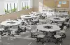 Black Combination Desk and Chair Sets