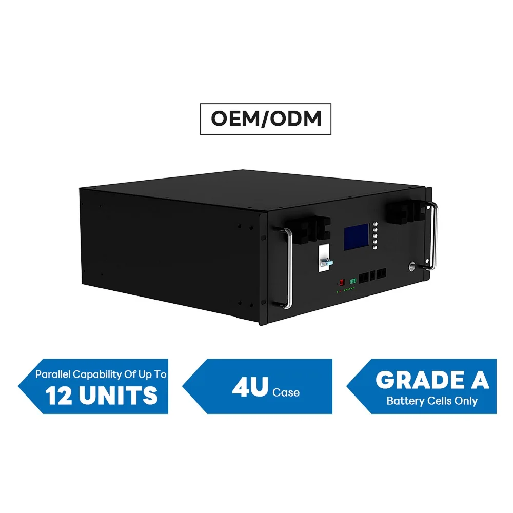 RisunPower Rack Stack Type 51.2V 100AH 5.12kWh 4U Residential Home Lithium LiFePO4  lithium ion batteries tower energy storage