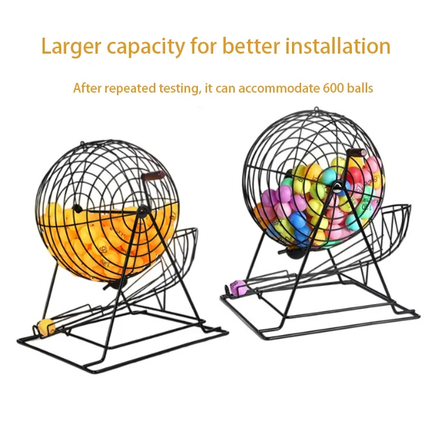 Металлическая негабаритная машина для бинго 600 шары ручная 18-дюймовая металлическая лотерейная настольные игры