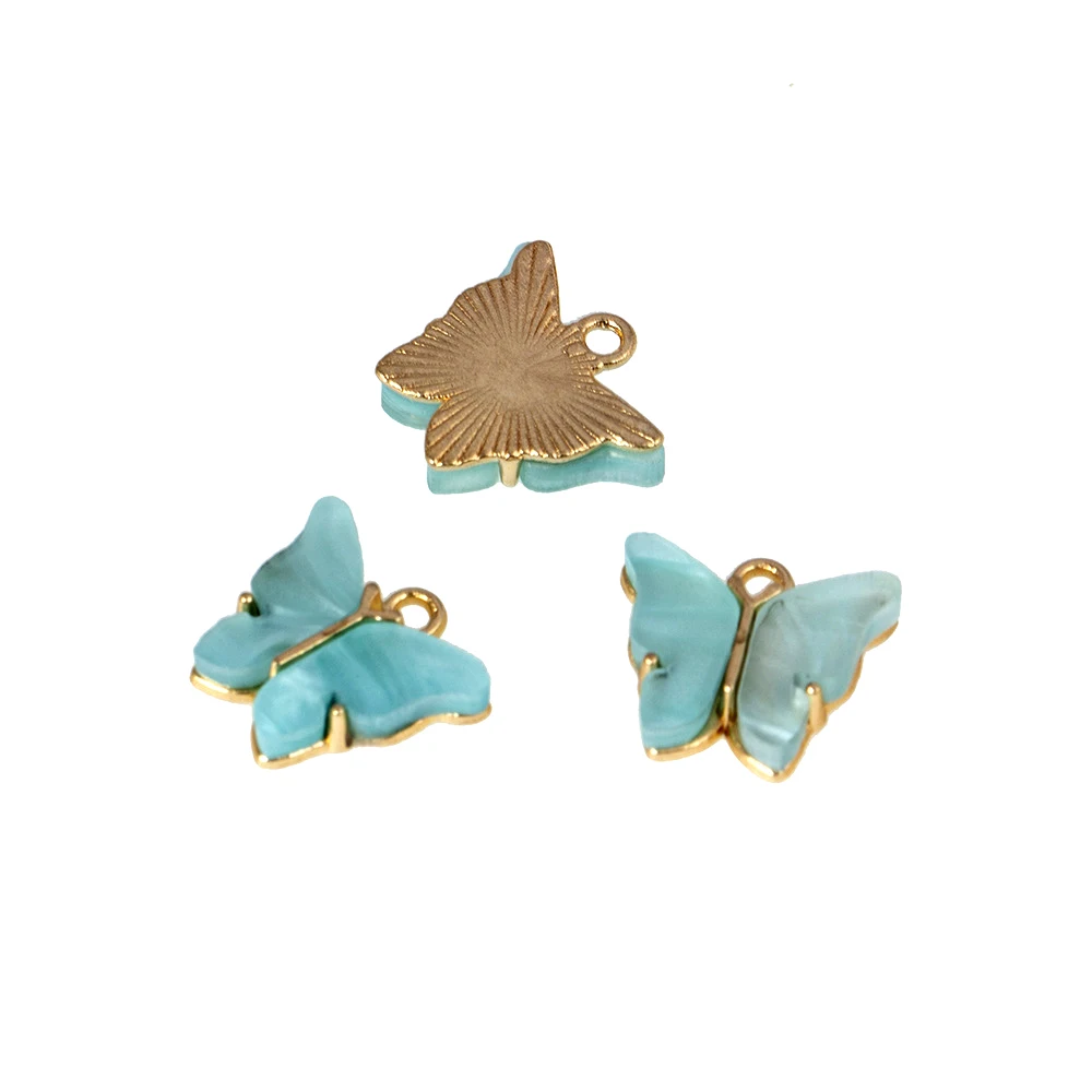 2020 оптовая продажа DIY Красочные Подвески-бабочки для ожерелья серьги ювелирные изделия